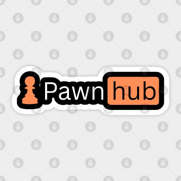 Pawnhub - Chess Parody Logo Design Sticker by TuncGK